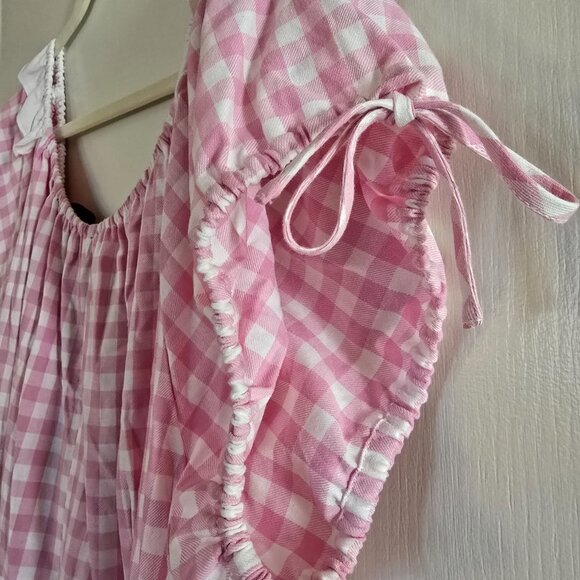 Dangerfield Curve Picnic Party Ruffle Dress Size 22 Pink Gingham Plus Size Cute - Picture 11 of 16
